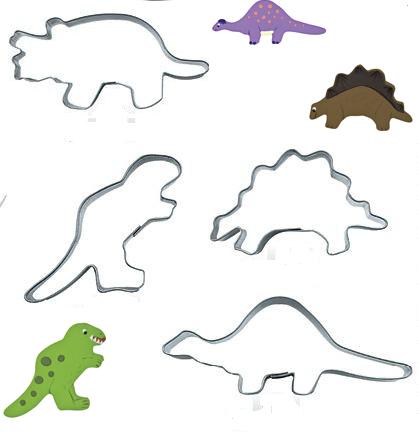 Set de 4 emporte pieces dinosaure