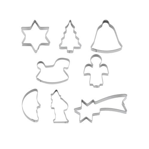 Lot de 8 mini emportes pieces pour la patisserie de noel - stadter