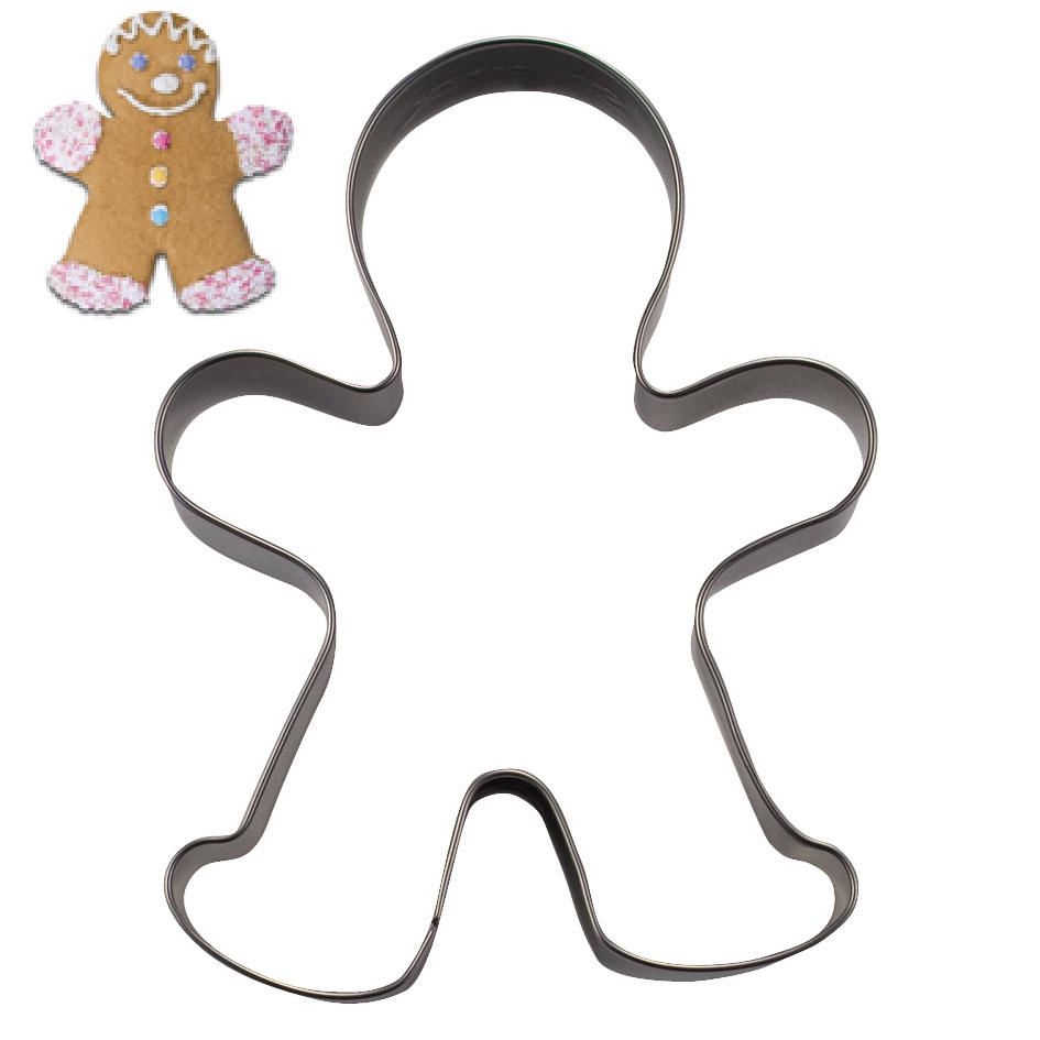 Emporte pieces en forme de bonhomme pour pain d'epices 13 c m inox - stadter