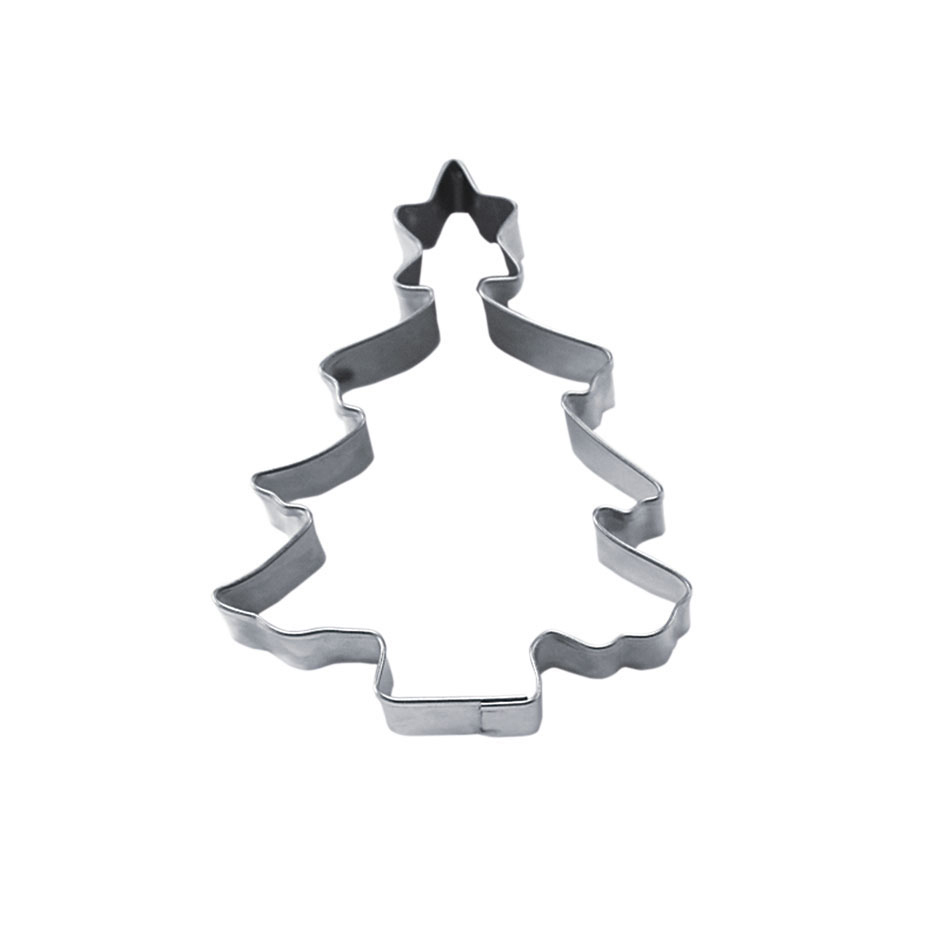 Emporte pieces a patisserie sapin avec etoile 6 cm inox - stadter