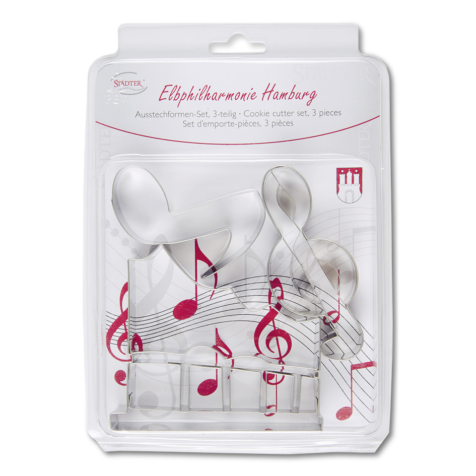 Set de 3 emporte pieces musique