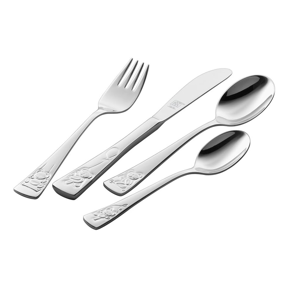 Lot de 4 couverts enfant decor teddy - zwilling