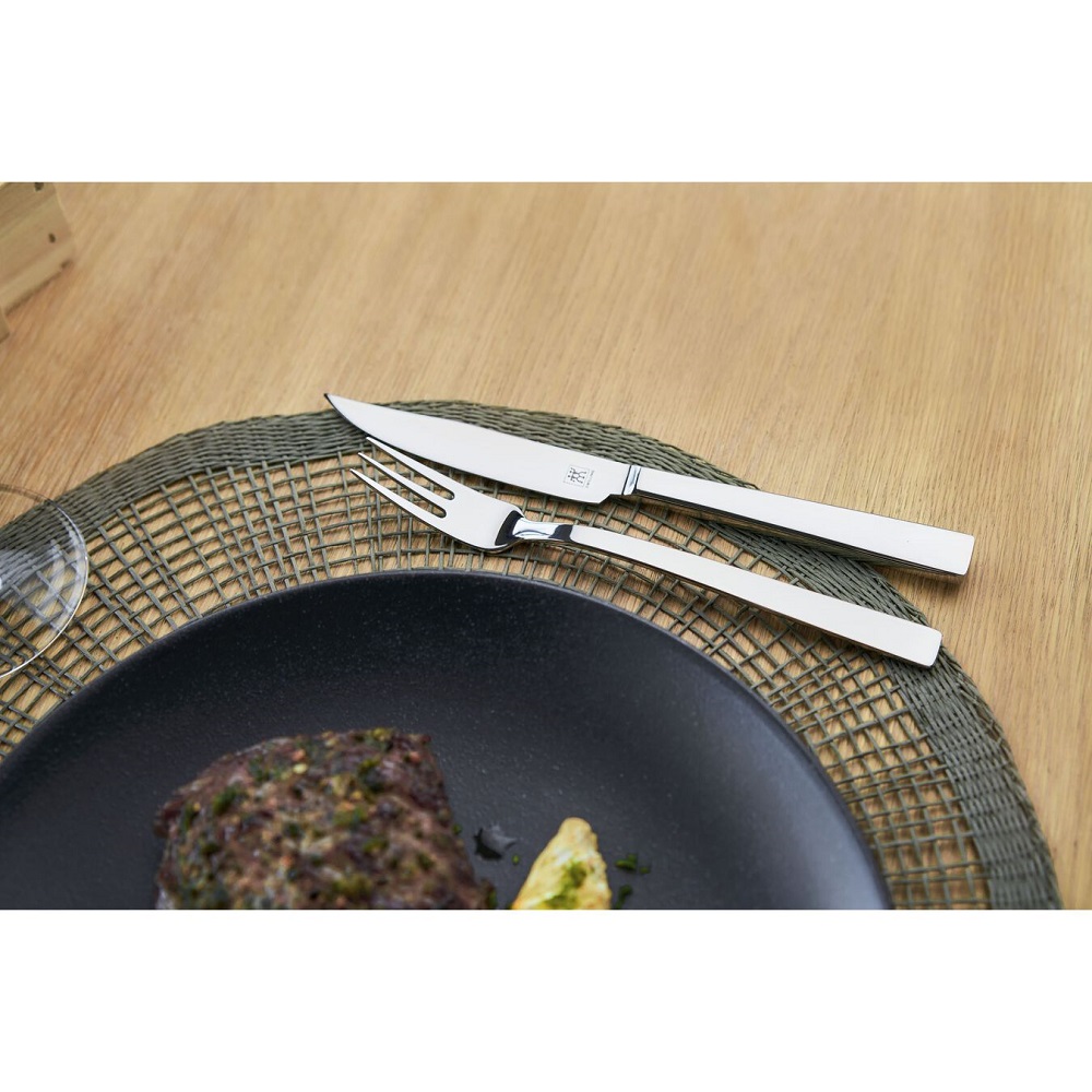 Ensemble de 6 couteaux et 6 fourchettes à staek en coffret bois - zwilling