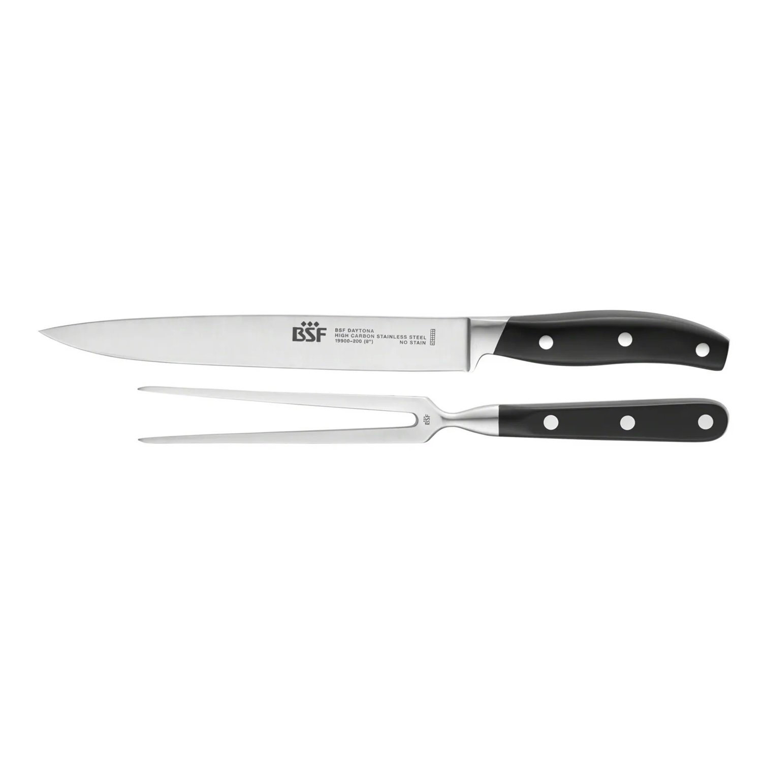 Ensemble fourchette à viande et couteau à découper daytona 20 cm - bsf