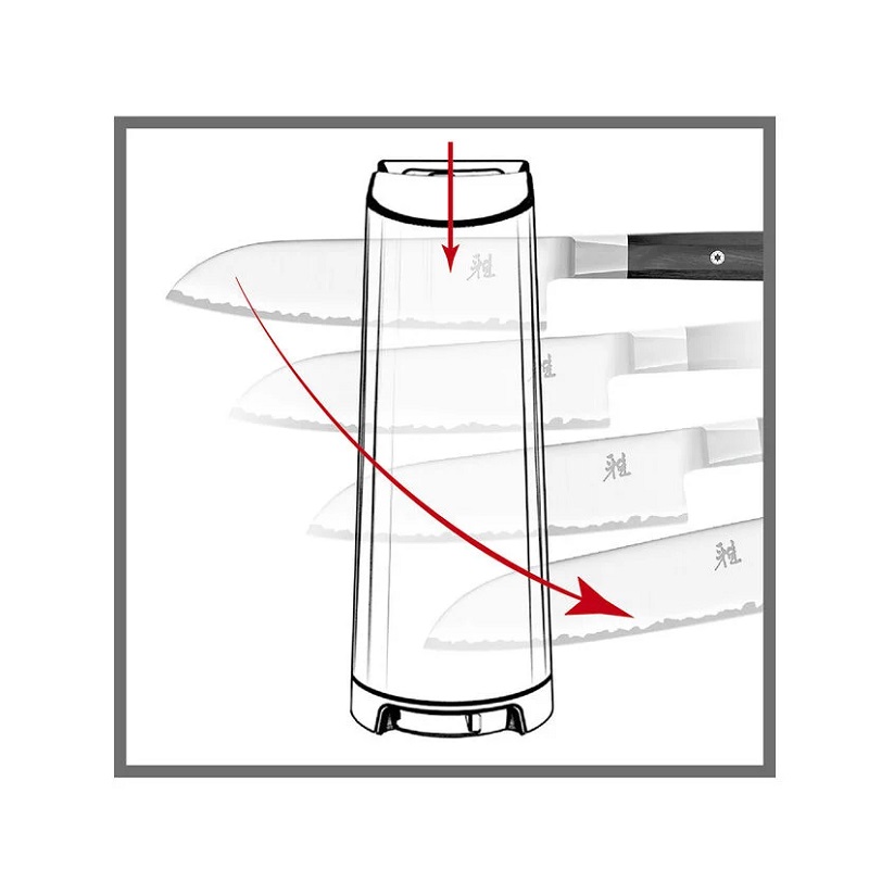 Affuteur aiguiseur v-edge noir, abs - zwilling
