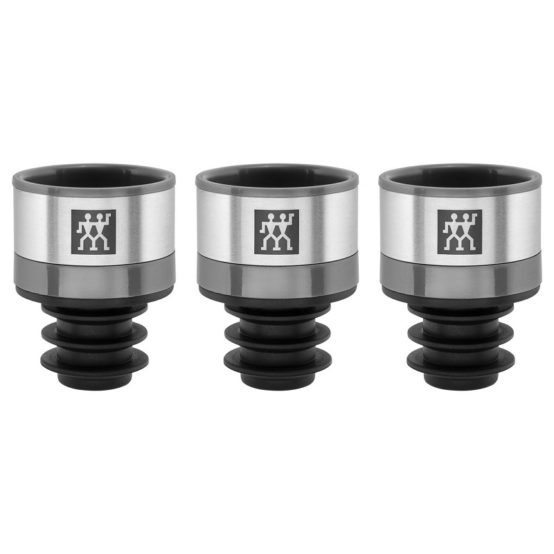 Fresh and save ensemble de bouchons de vin sous vide, 3-pcs, gris vendu sans pompe - zwilling