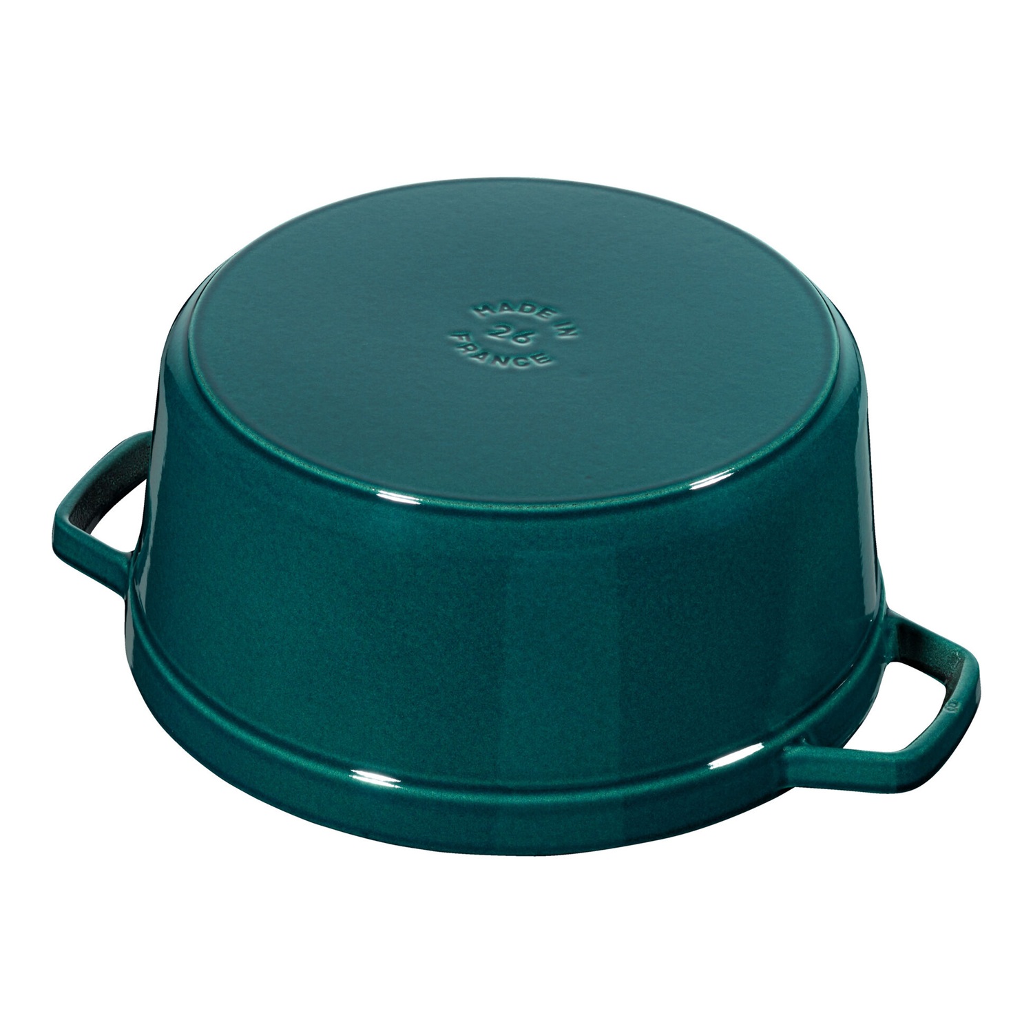 Cocotte en fonte ronde avec picots, bleu la mer 28 cm - staub