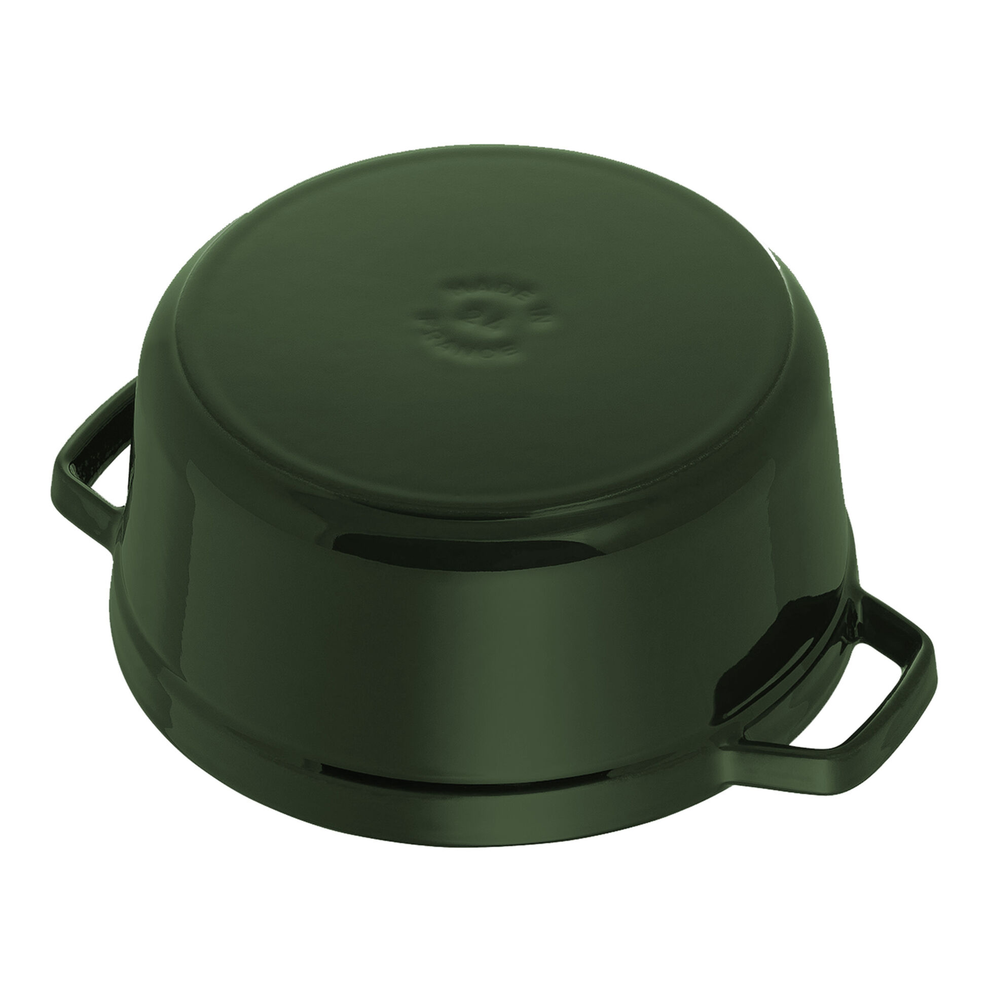 Cocotte en fonte ronde avec couvercle à picots 24 cm vert basilic - staub