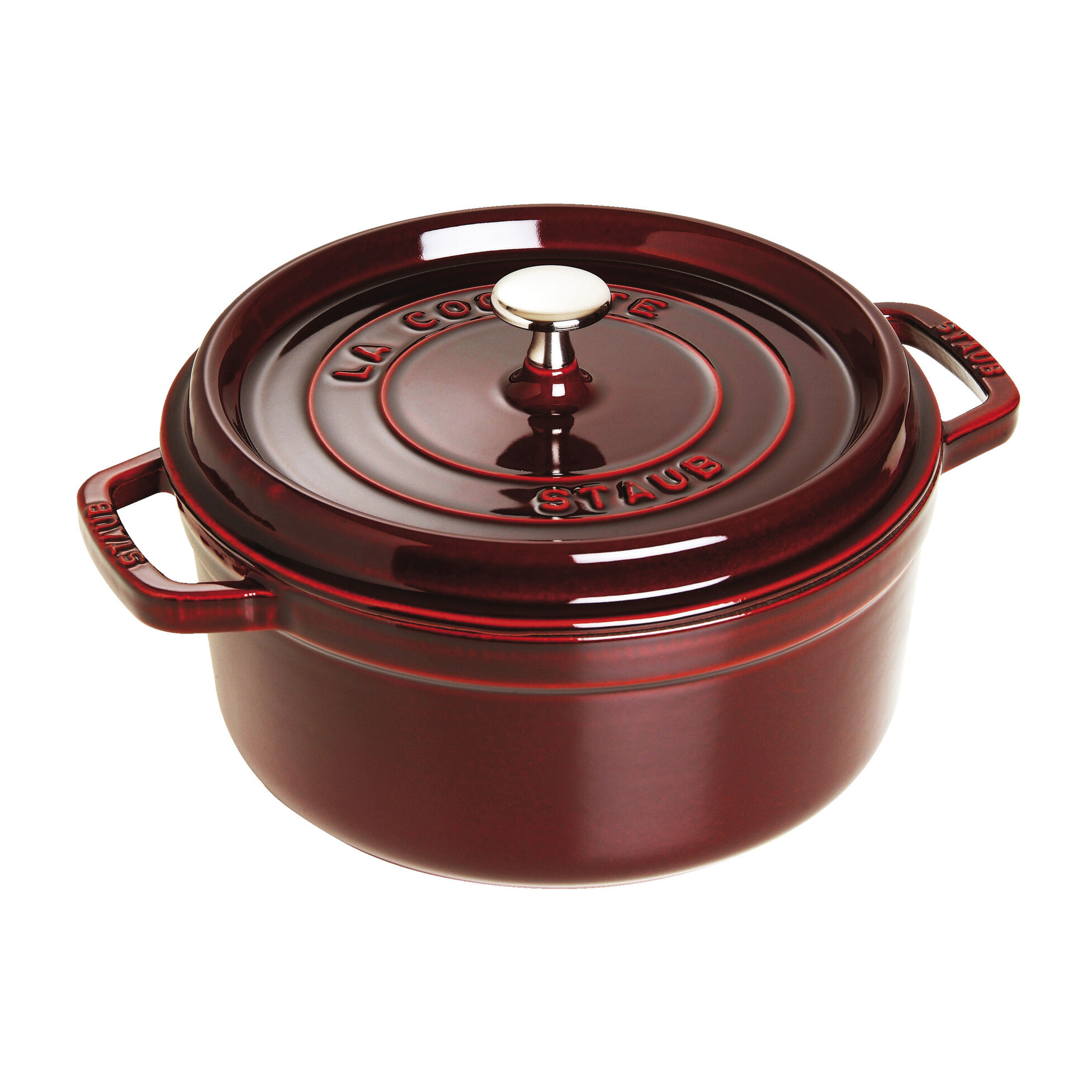 Cocotte en fonte ronde avec couvercle à picots 26 cm vert basilic - staub