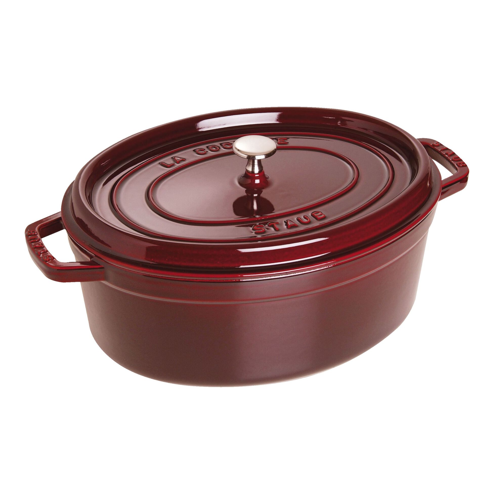 Cocotte en fonte ovale avec picots, grenadine 31cm - staub
