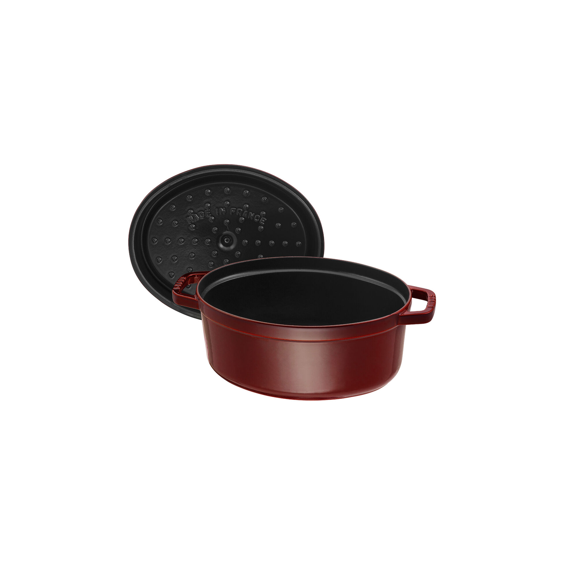 Cocotte en fonte ovale avec picots, grenadine 31cm - staub