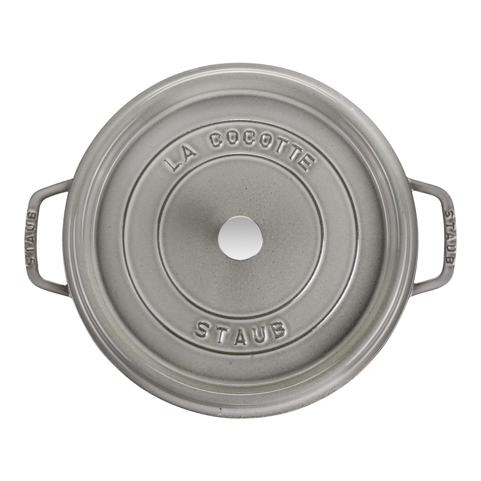 Cocotte en fonte avec couvercle à picots ronde ø30 cm , gris graphite - staub