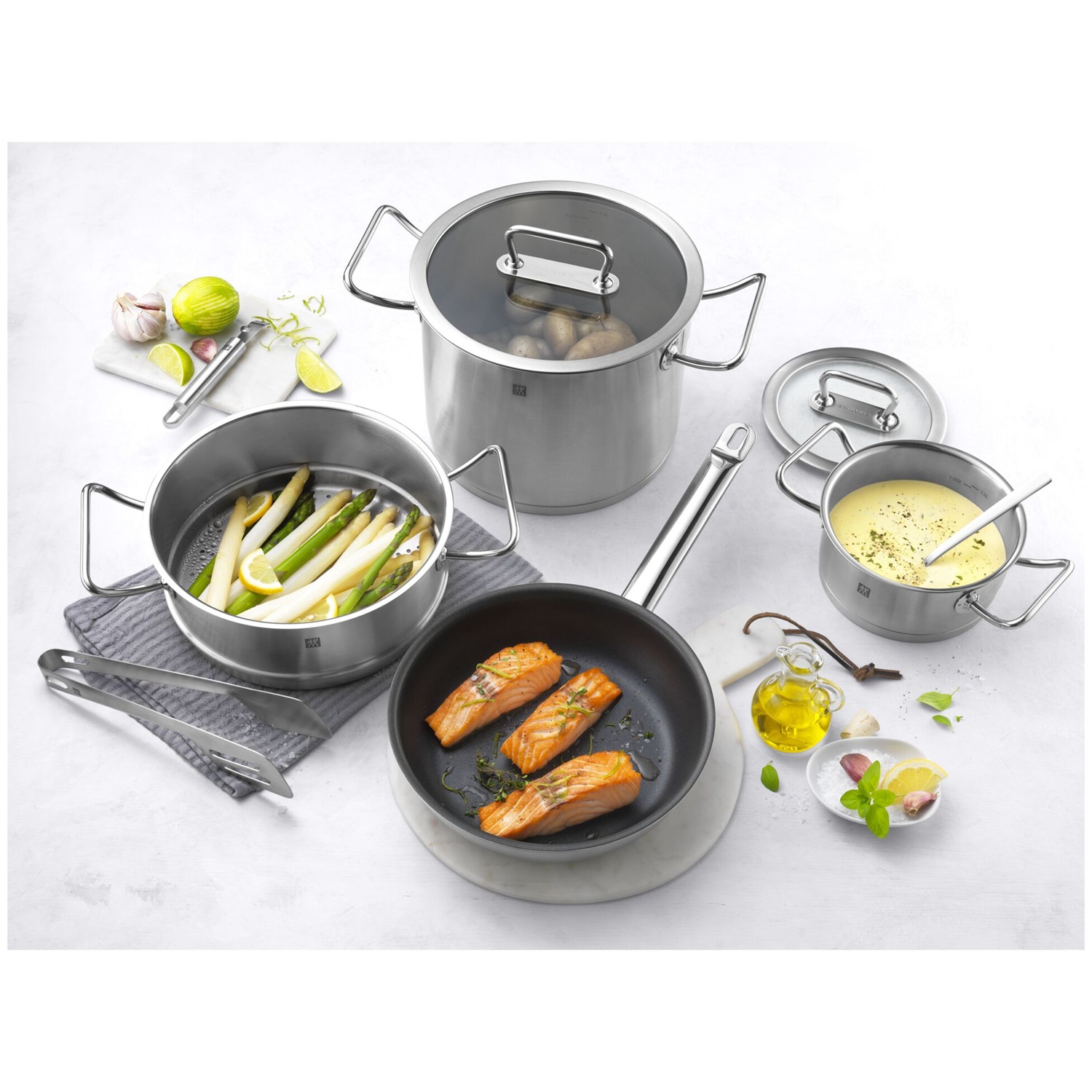 Faitout pro en inox couvercle verre ø16 cm 1,5l - zwilling