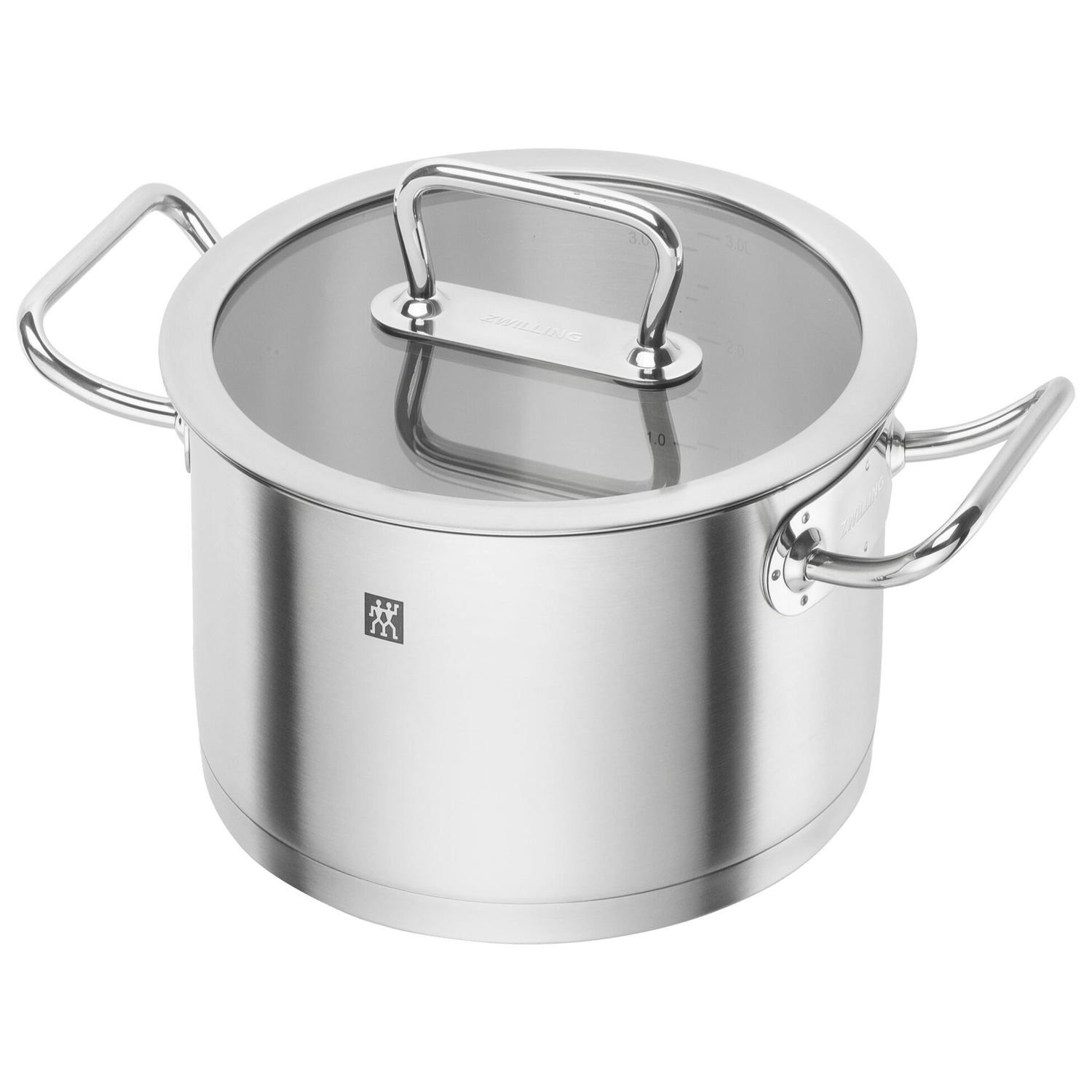 Marmite pro en inox couvercle en verre ø20 cm 3,5 l - zwilling