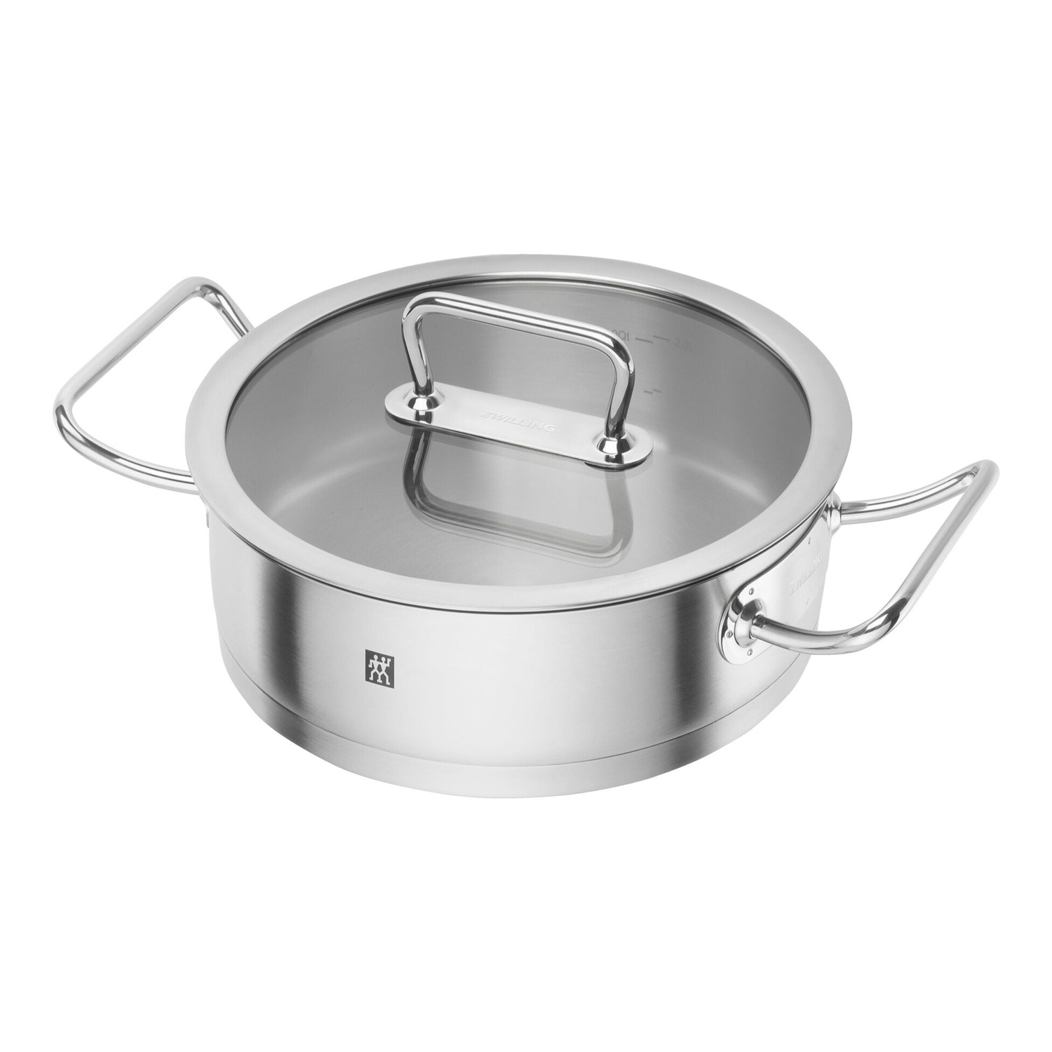 Sauteuse pro en inox couvercle en verre ø24 cm 3 l - zwilling