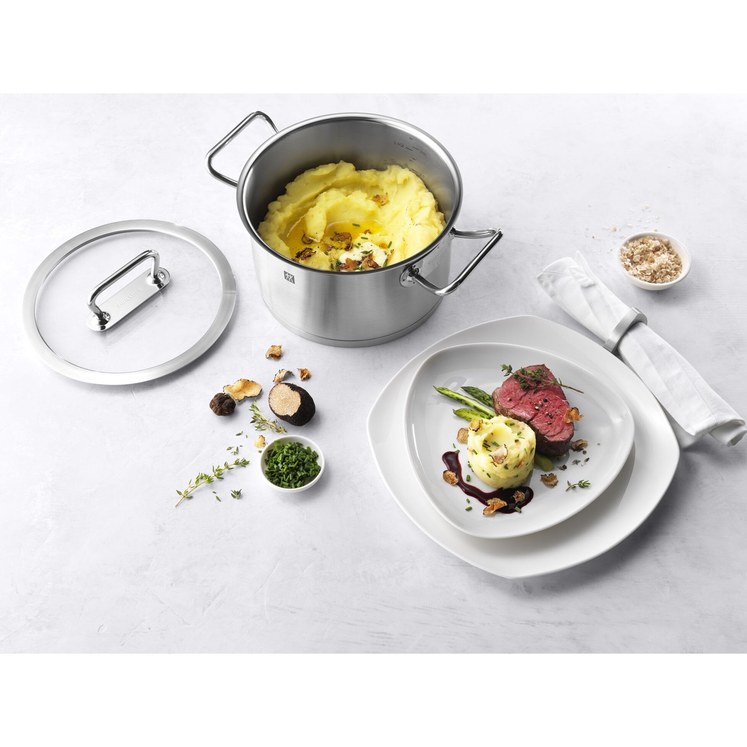 Marmite pro s en inox couvercle en inox ø24 cm 6,2 l - zwilling