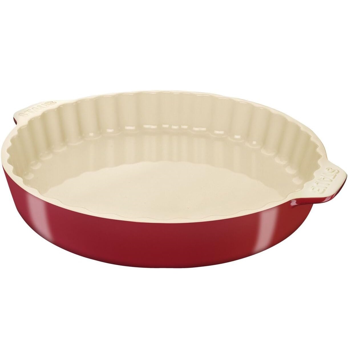 Moule à tarte en céramique , rouge cerie ø30 cm - staub