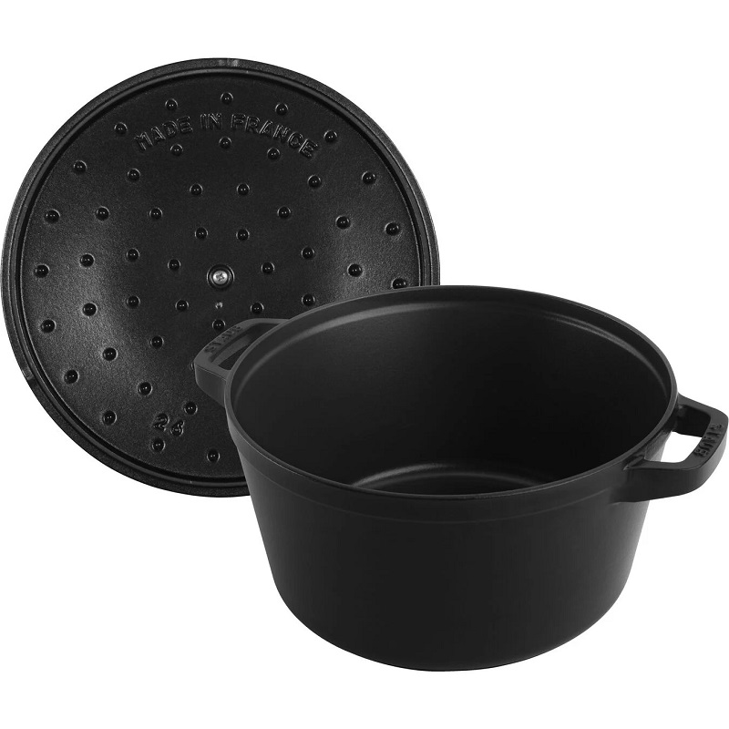 Cocotte ensemble de casseroles 3-pcs, fonte noire - staub