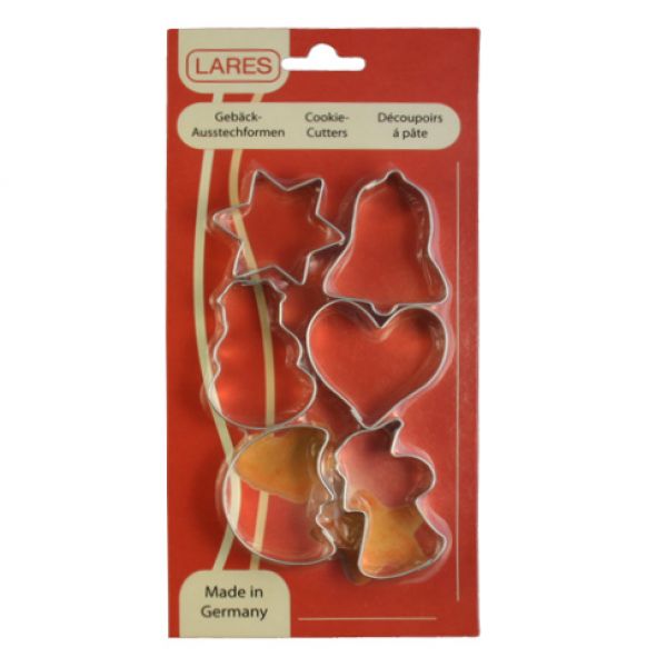 Lot de 6 emportes pieces pour noel 5 cm - lares