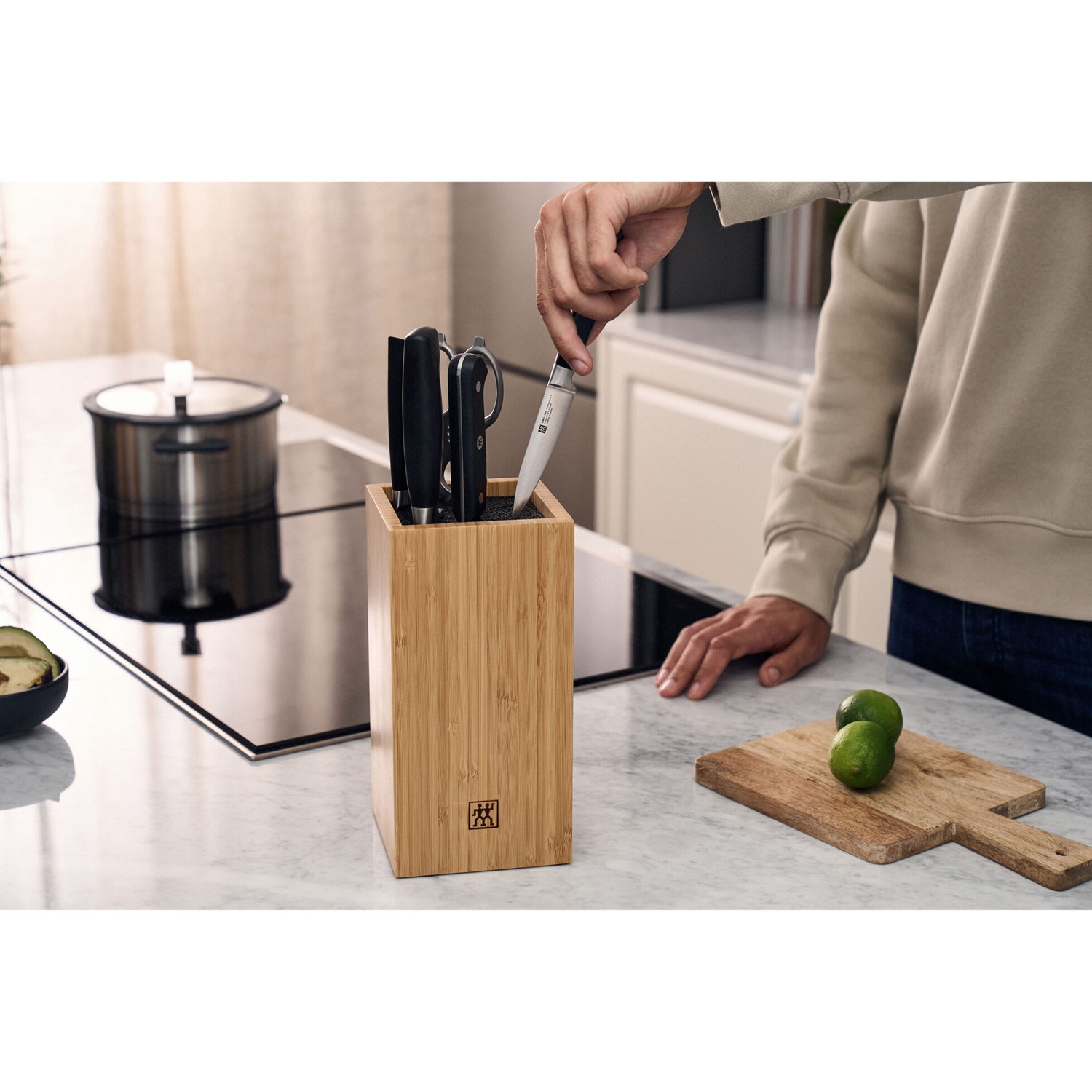 Bloc en bambou vide pour couteaux de cuisinie - zwilling