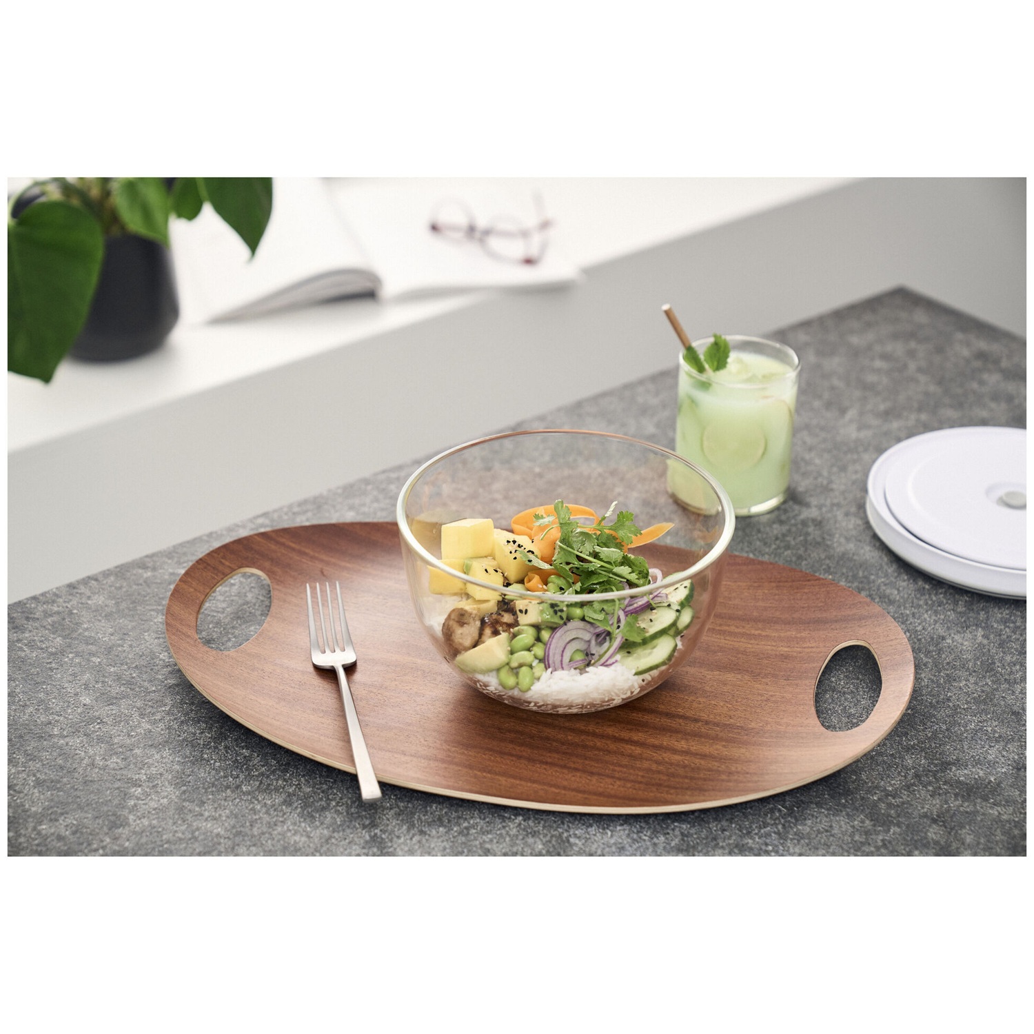 Saladier sous vide fresh and save taille m - 18 cm, verre, transparent - zwilling