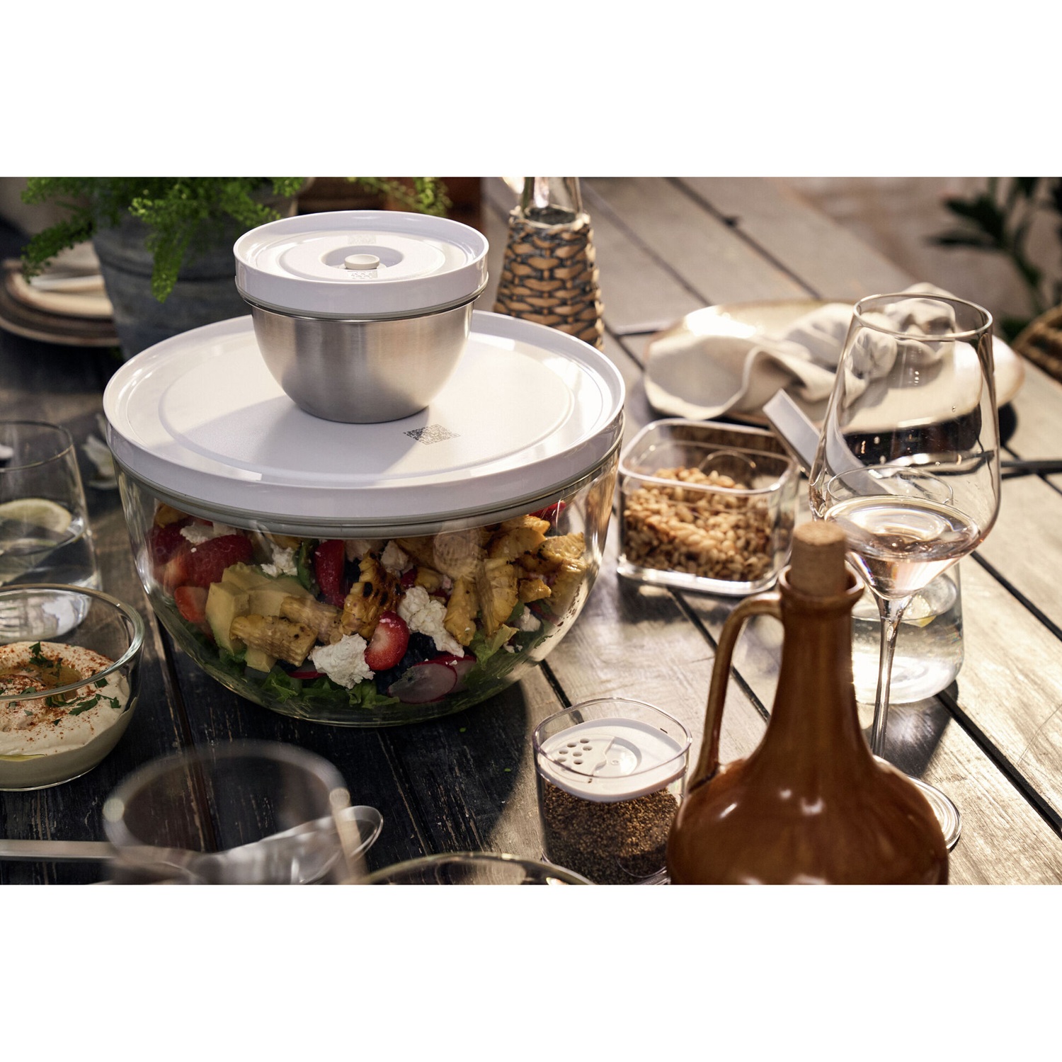 Lot de 3 saladiers sous vide fresh and save - 12-18-24 cm, verre, transparent - zwilling