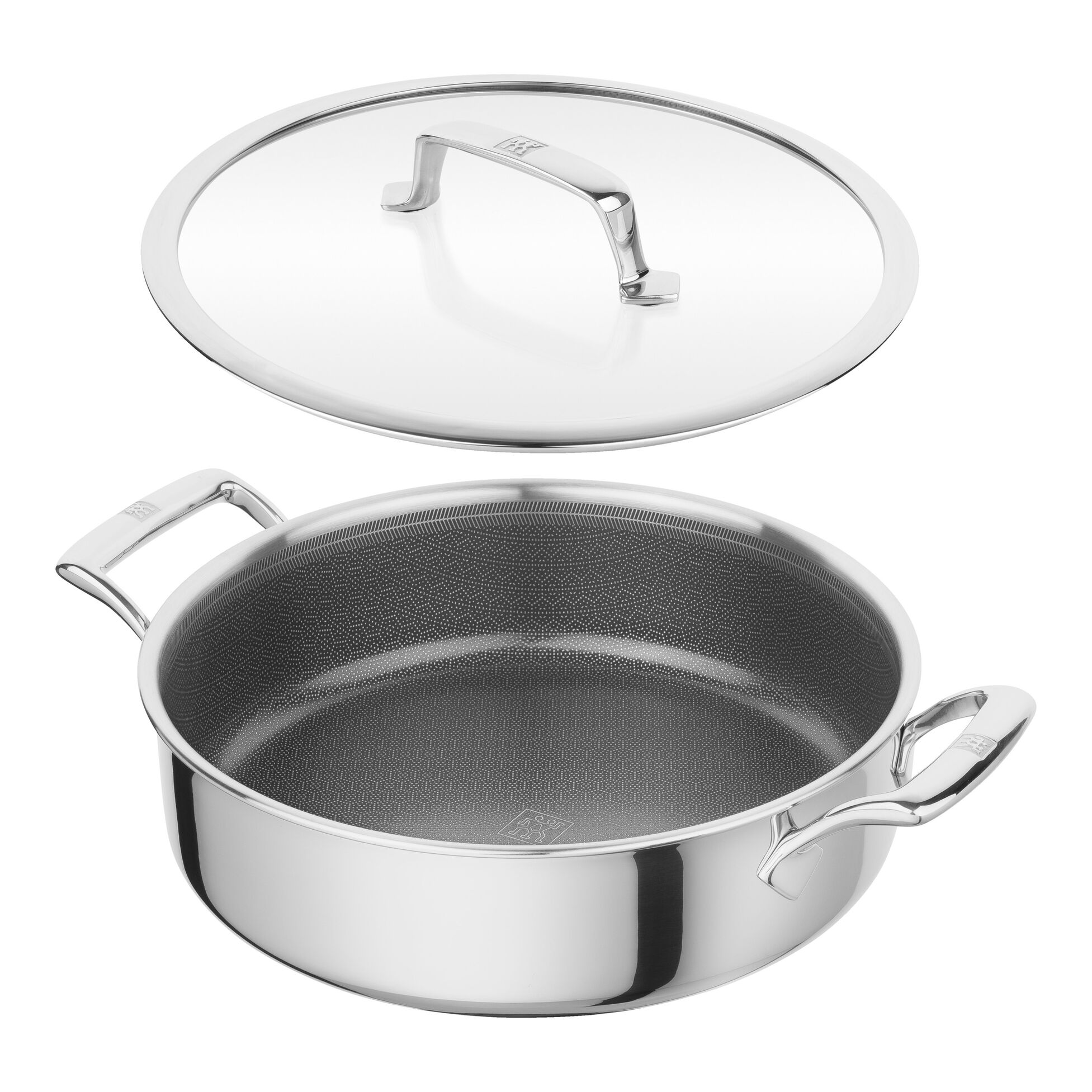 Sauteuse peak 26 cm, inox 18/10, anti-adhérent céramique, couvercle en verre inclus - zwilling