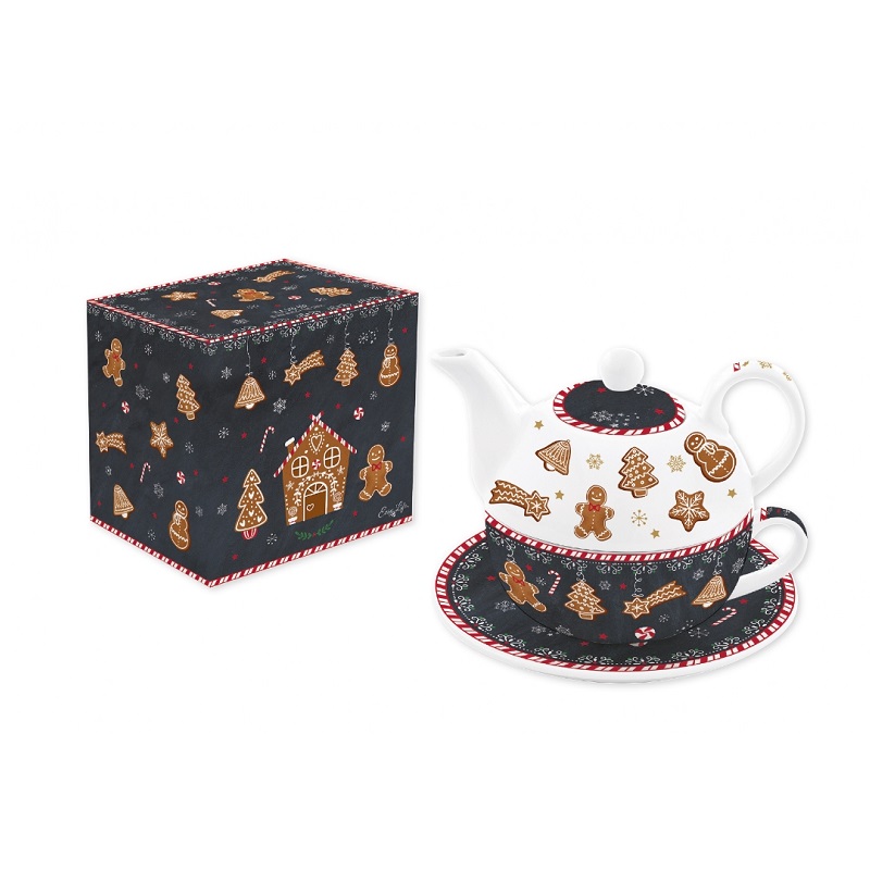 Coffret egoiste en porcelaine 350ml + 350ml gingerbread - easylife