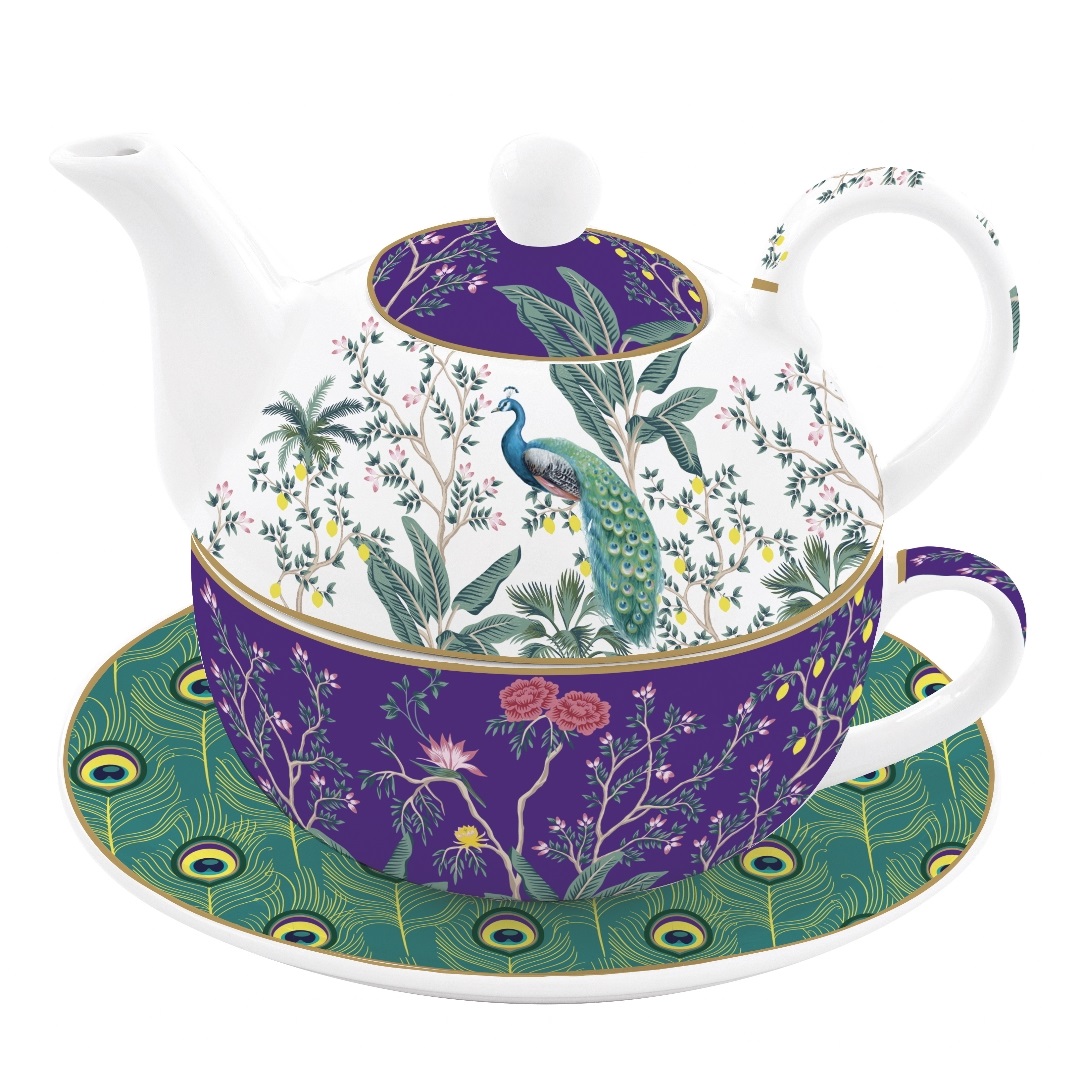 Impérial peacock- coffret égoiste en porcelaine 350ml + 350ml - easylife