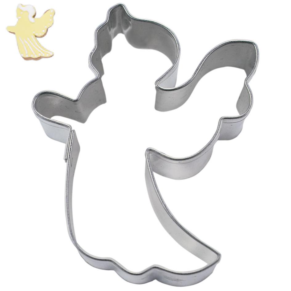 Emporte pieces pour la patisserie de noel ange 7,5 cm inox - stadter