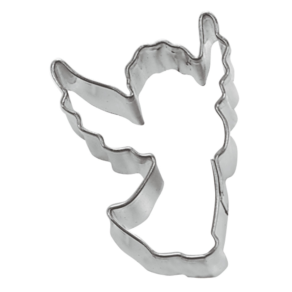 Emporte pieces a patisserie en forme d'ange volant 4 cm inox - stadter
