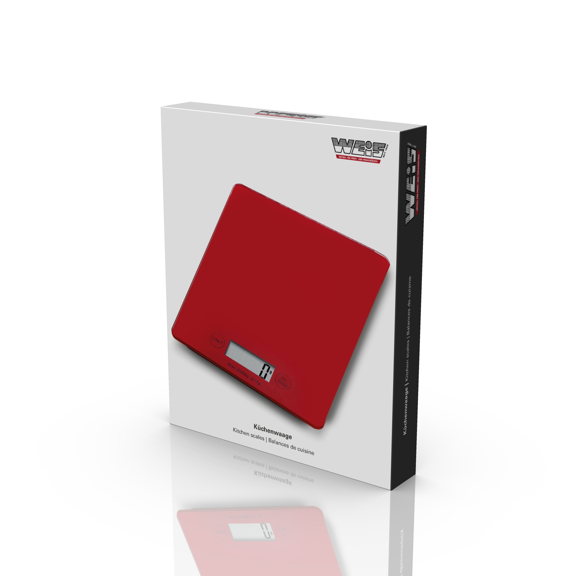 Balance de cuisine rouge 5 kg - weis