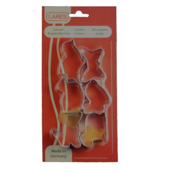 Lot de 6 emportes pieces pour la patisserie en forme d'animaux - lares