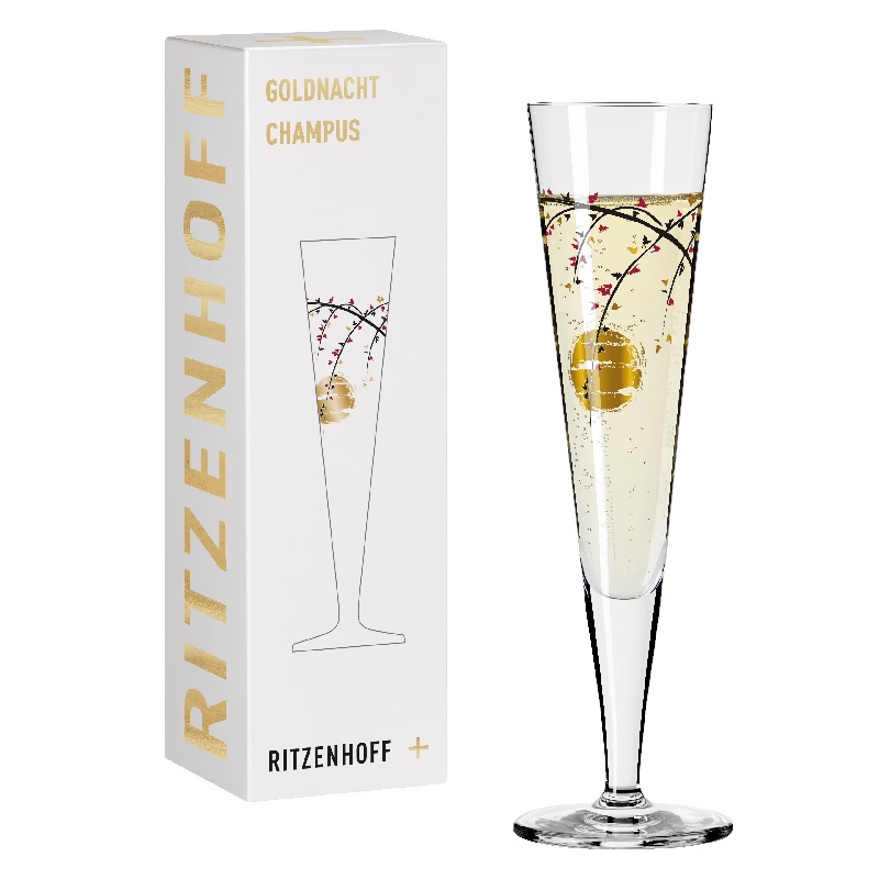 Verre à champagne gold night branches rachel hoshino 2021 - ritzenhoff