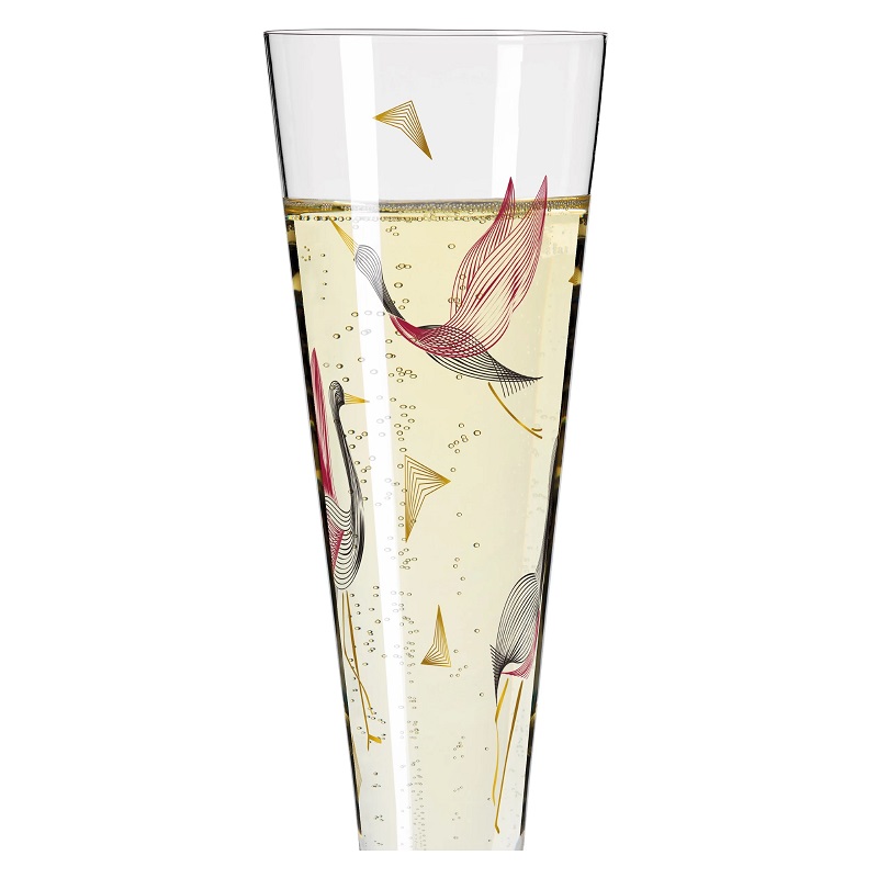 Verre à champagne gold night grues christine kordès 2021 - ritzenhoff