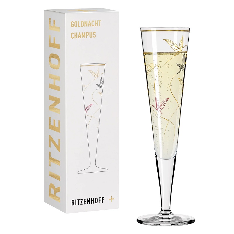 Verre à champagne gold night petite aigrette concetta lorenzo 2021 - ritzenhoff