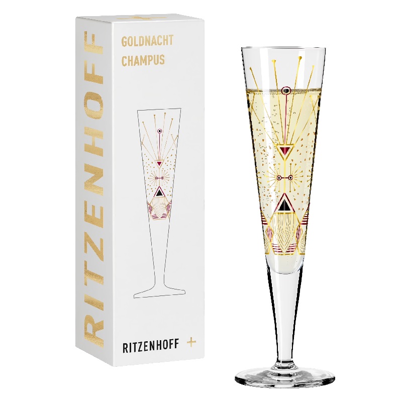 Verre à champagne gold night art deco werner bohr 2022 - ritzenhoff