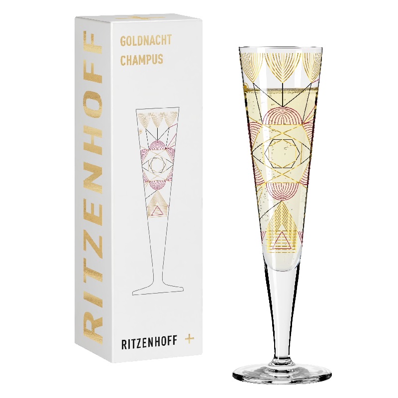 Verre à champagne gold night art deco werner bohr 2022 - ritzenhoff