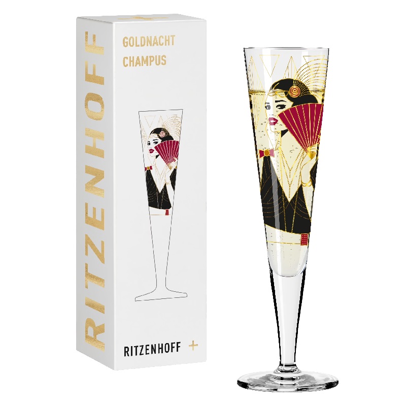 Verre à champagne gold night les annes vingt samy halim 2022 - ritzenhoff