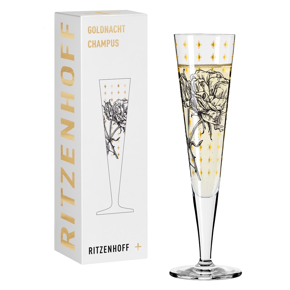 Verre à champagne gold night lisa hofgärtner 2023 rose - ritzenhoff