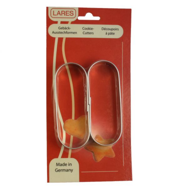 Lot de 2 emportes pieces a patsserie pour pain d'epices ou langue dechat - lares