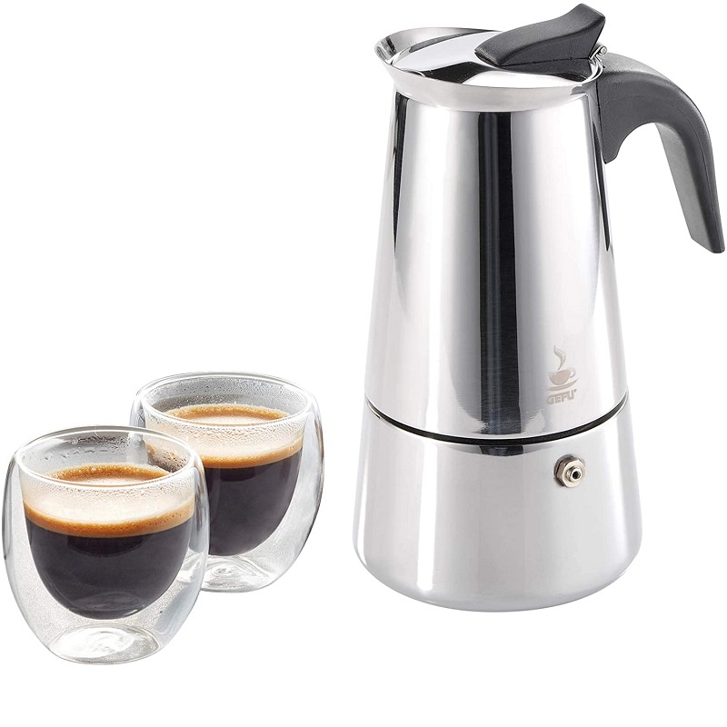 Emilio cafetiere italienne + 2 verres a expresso - gefu