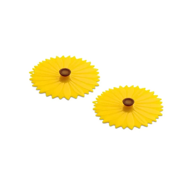 Lot de 2 couvre-verres décor tournesol ø10cm - charles viancin