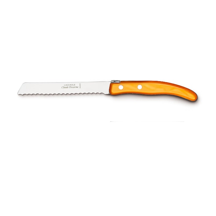 Couteau trancheur universe berlingot nacrine orange - claude dozorme 