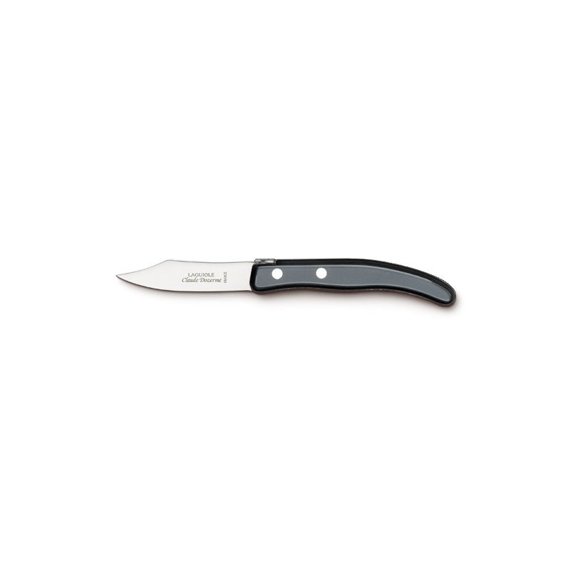 Couteau a legumes berlingot manche nacrine grise - claude dozorme 
