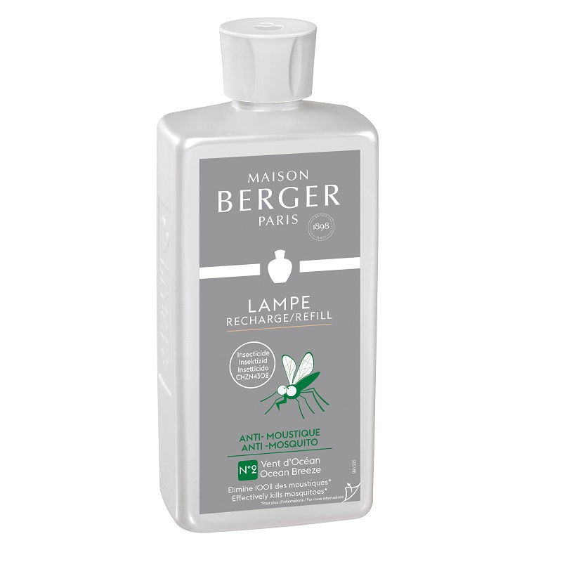 Anti moustiques vent d'ocean - recharge 500 ml parfum maison berger paris