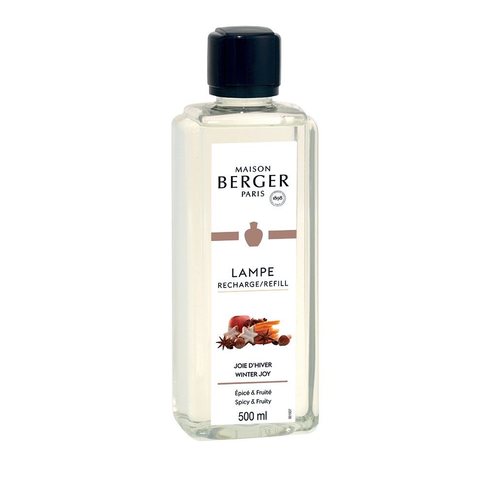 Joie d'hiver - recharge parfum 500ml pour diffuseur à catalyse lampe berger - maison berger paris