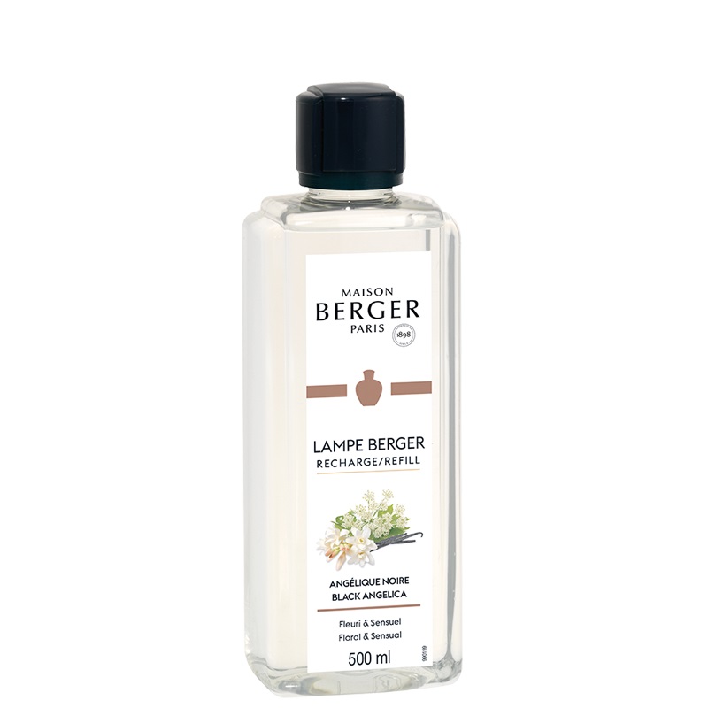 Angelique noire recharge parfum 500 ml pour lampe a catalyse - maison berger paris