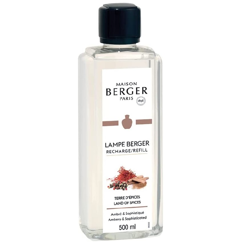 Terre d'epices recharge parfum 500 ml pour lampe a catalyse - maison berger paris