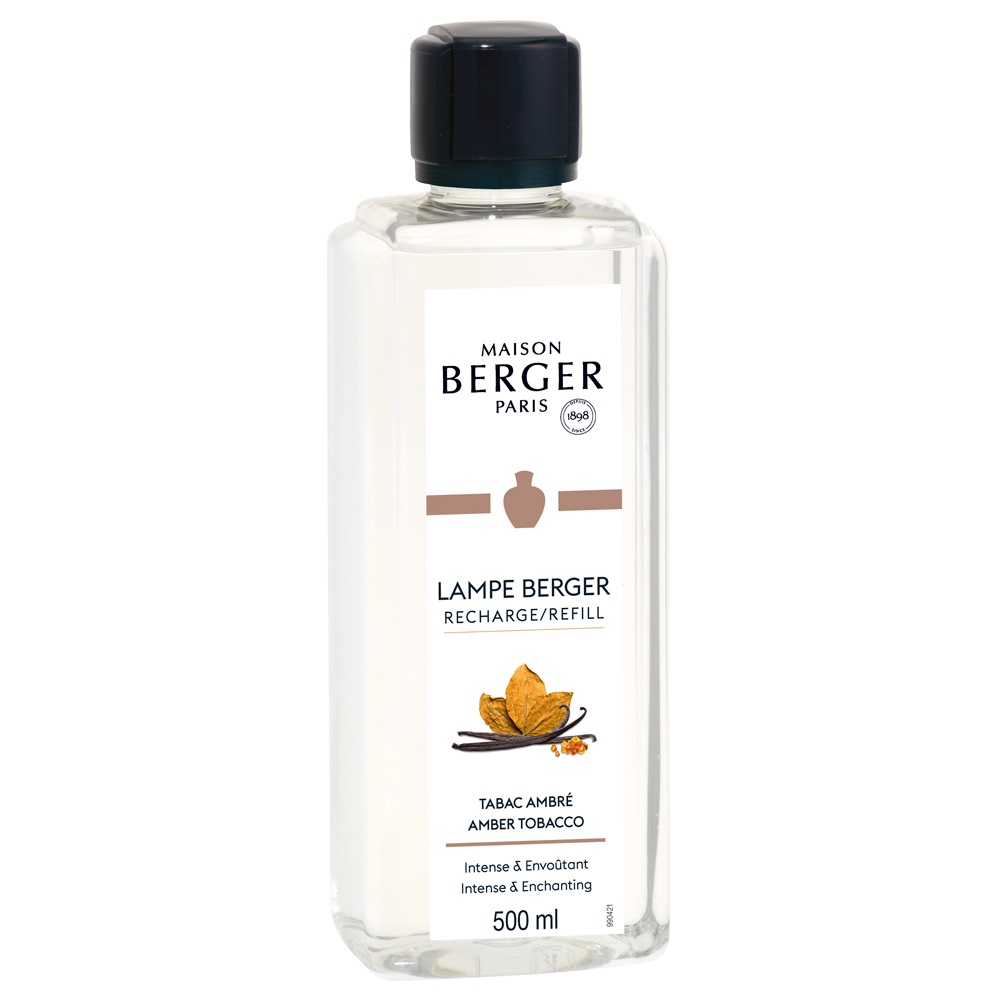 Tabac ambré recharge 500ml pour lampe à catalyse - maison berger paris